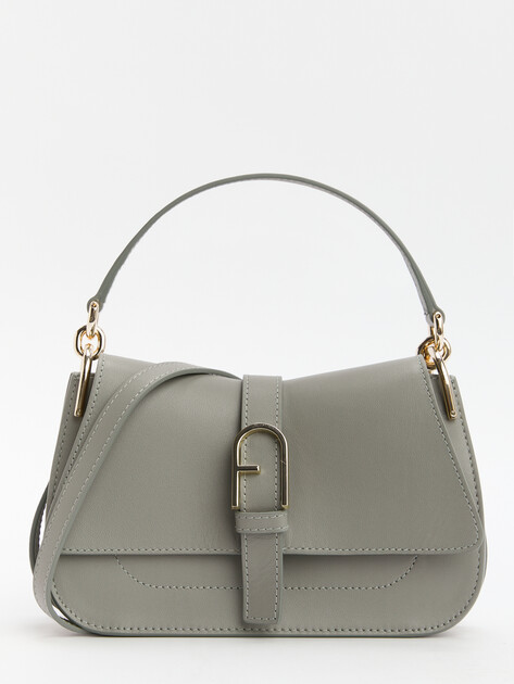 Женская сумка  FURLA, Артикул FURLA FLOW MINI TOP HANDLE, зеленовато-серый | 4553834. Ракурс 1