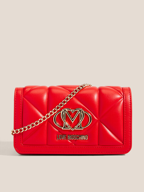 Клатч LOVE MOSCHINO SLG EMBOSSED Q, Артикул JC5640PP, рубиновый | 4561115. Ракурс 1