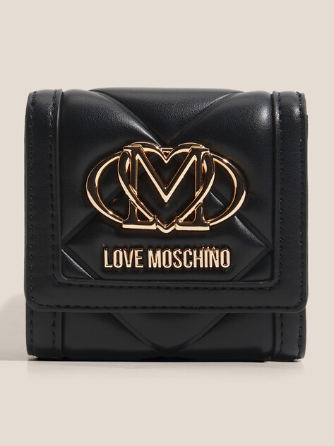 Женское портмоне LOVE MOSCHINO SLG EMBOSSED Q, Артикул JC5647PP, черный | 4561401. Ракурс 1