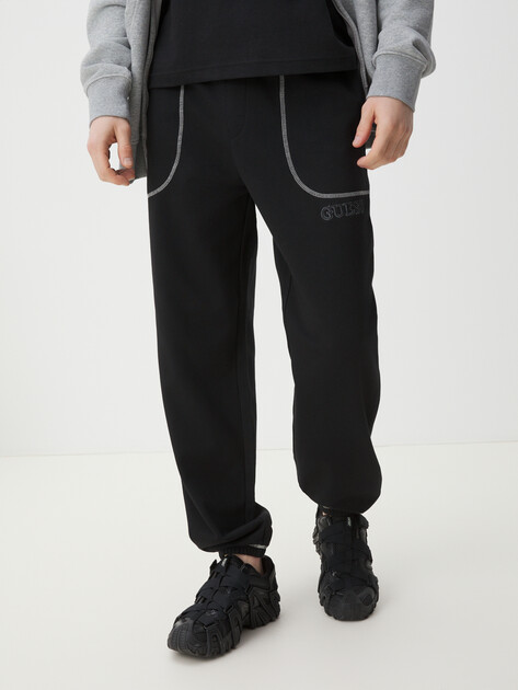 Мужские брюки GUESS JOGGER PANT LOUNGE, Артикул U5RB00KCO31, черный | 4571072. Ракурс 1
