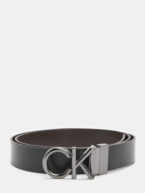 Мужской двустронний ремень CALVIN KLEIN ADJ/REV CK METAL BOMBE BELT, Артикул K50K510354, черный | 4572195. Ракурс 1 Мужской двустронний ремень CALVIN KLEIN ADJ/REV CK METAL BOMBE BELT, Артикул K50K510354, черный | 4572195. Ракурс 1