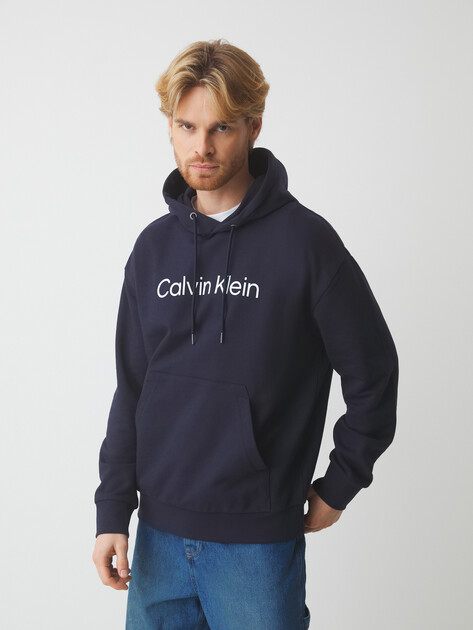 Мужское худи CALVIN KLEIN HERO LOGO COMFORT HOODIE, Артикул K10K111345, темно-синий | 4572353. Ракурс 1