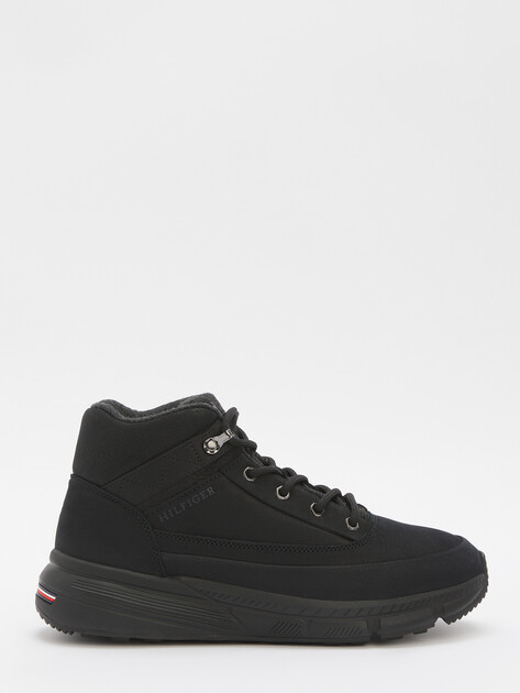 Мужские высокие кроссовки TOMMY HILFIGER HILFIGER WARM NUBUCK HYBRID MID BOOTS, Артикул FM0FM05189, черный | 4572975. Ракурс 1 Мужские высокие кроссовки TOMMY HILFIGER HILFIGER WARM NUBUCK HYBRID MID BOOTS, Артикул FM0FM05189, черный | 4572975. Ракурс 1