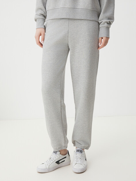 Женские брюки GUESS RHINESTONES JOGGER, Артикул V5RB08KCLJ0, светло-серый | 4573345. Ракурс 1