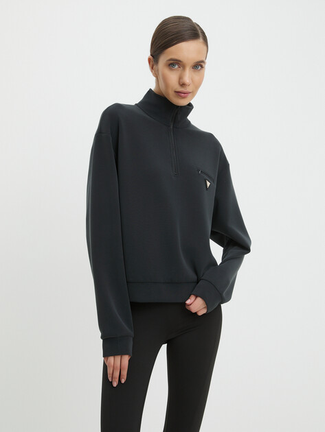 Женская толстовка GUESS, Артикул V5RQ10KCAY2, черный | 4574134. Ракурс 1