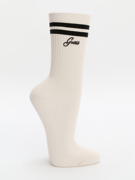 Женские носки GUESS COLLEGE SOCKS, Артикул V5RZ04Z3LH0, молочно-белый | 4574177. Ракурс 1 Женские носки GUESS COLLEGE SOCKS, Артикул V5RZ04Z3LH0, молочно-белый | 4574177. Ракурс 1