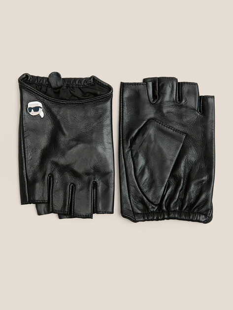 Женские перчатки KARL LAGERFELD ikon pin fl gloves, Артикул A2W33064, черный | 4577612. Ракурс 1