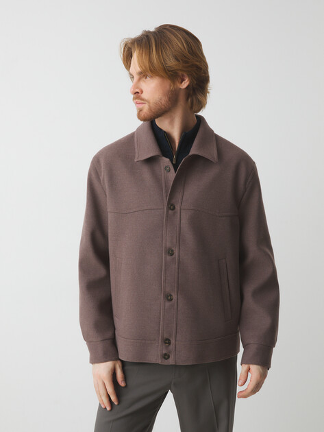 Мужская куртка-рубашка MAISON DAVID, Артикул BRUNO, серо-коричневый | 4581208. Ракурс 1