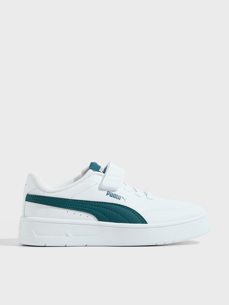 Детские кеды PUMA Court Classic Clean AC+ PS, Артикул 403751, белый | 4589334. Ракурс 1