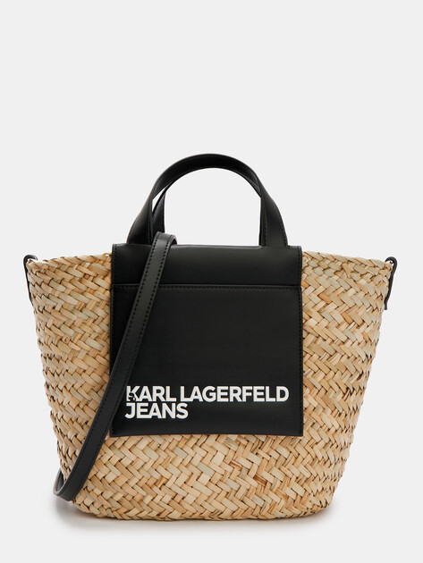 Сумка летняя с ручками KARL LAGERFELD JEANS klj raffia mini tote, Артикул A2W50011, бежевый | 4596393. Ракурс 1 Сумка летняя с ручками KARL LAGERFELD JEANS klj raffia mini tote, Артикул A2W50011, бежевый | 4596393. Ракурс 1