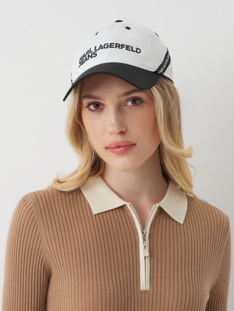 Женская бейсболка KARL LAGERFELD JEANS nylon tape cap, Артикул A2W33026, белый | 4596432. Ракурс 1 Женская бейсболка KARL LAGERFELD JEANS nylon tape cap, Артикул A2W33026, белый | 4596432. Ракурс 1