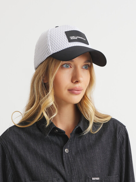 Женская бейсболка KARL LAGERFELD JEANS klj mesh cap, Артикул A2W33043, белый | 4596440. Ракурс 1 Женская бейсболка KARL LAGERFELD JEANS klj mesh cap, Артикул A2W33043, белый | 4596440. Ракурс 1