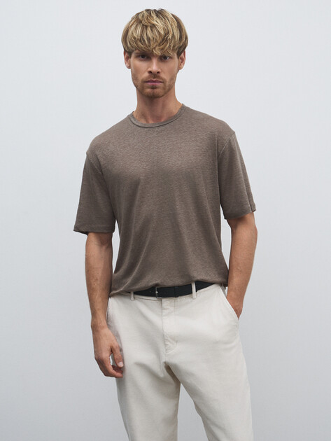 Мужская футболка MAISON DAVID, Артикул 2024-608, серо-коричневый | 4602526. Ракурс 1