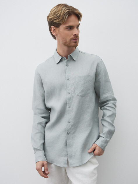 Мужская рубашка MAISON DAVID, Артикул 2120-A, голубовато-серый | 4602612. Ракурс 1