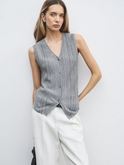 Женский жилет MAISON DAVID, Артикул HJ202027, серый | 4603807. Ракурс 1