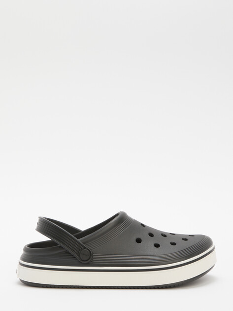 Детские сланцы CROCS OFF COURT CLOG, Артикул 208477, черный | 4604047. Ракурс 1 Детские сланцы CROCS OFF COURT CLOG, Артикул 208477, черный | 4604047. Ракурс 1