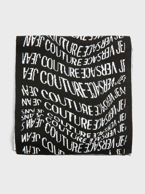 Женский шарф VERSACE JEANS COUTURE LIQUEFY ALL OVER, Артикул 79VA2H52, черный | 4606126. Ракурс 1