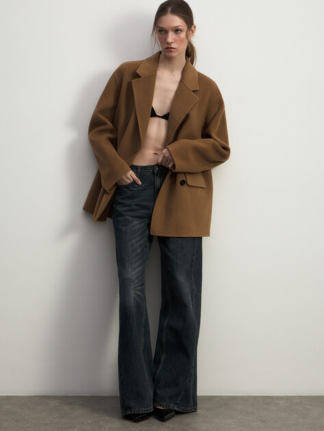 Женские джинсы клеш MAISON DAVID, Артикул ZH25-52, ночной синий | 4607051. Ракурс 1