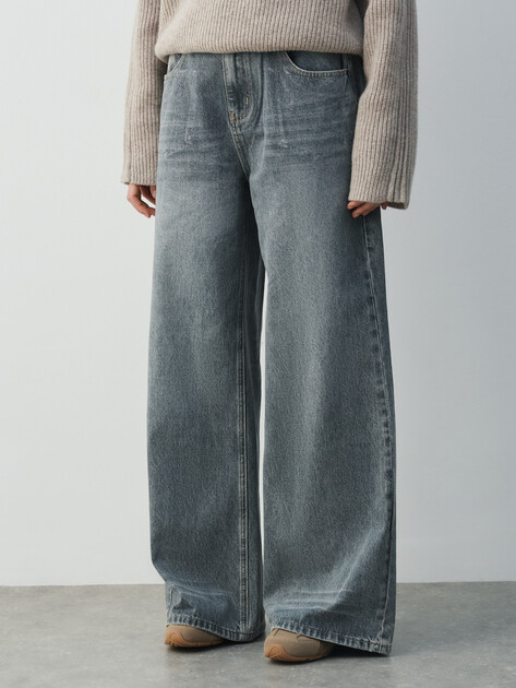 Женские широкие джинсы  MAISON DAVID, Артикул ZH25-150, сине-серый | 4607474. Ракурс 1