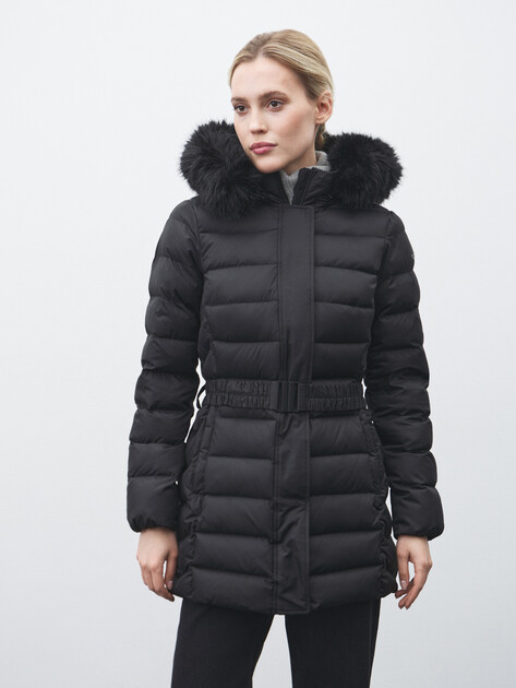 Женский пуховик GEOX W CATRIA, Артикул W5626G, черный | 4609064. Ракурс 1