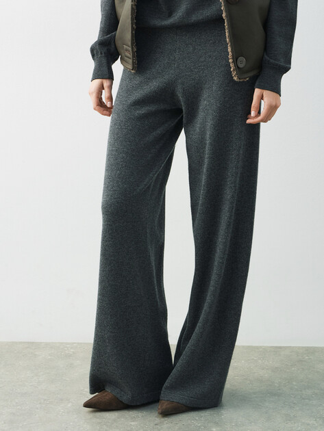 Женские широкие брюки  MAISON DAVID, Артикул 2024-162, темно-серый | 4615645. Ракурс 1