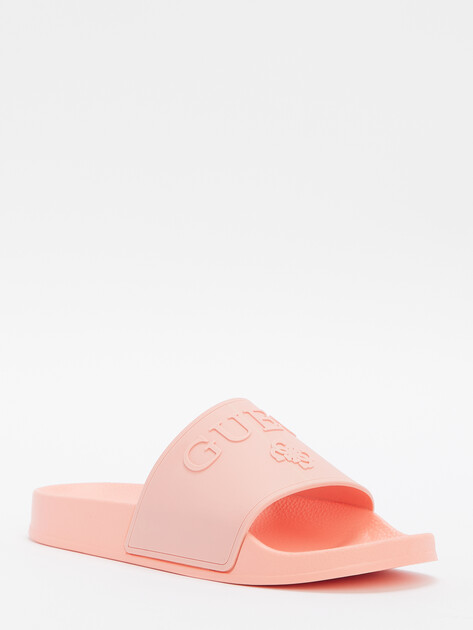 Женские сланцы GUESS SLIPPERS, Артикул E5GZ07BB00F, оранжево-розовый | 4625373. Ракурс 1