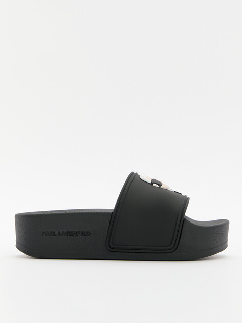 Женские сланцы KARL LAGERFELD KONDO MAXI Karl NFT Slide, Артикул KL80805A, черный | 4643666. Ракурс 1