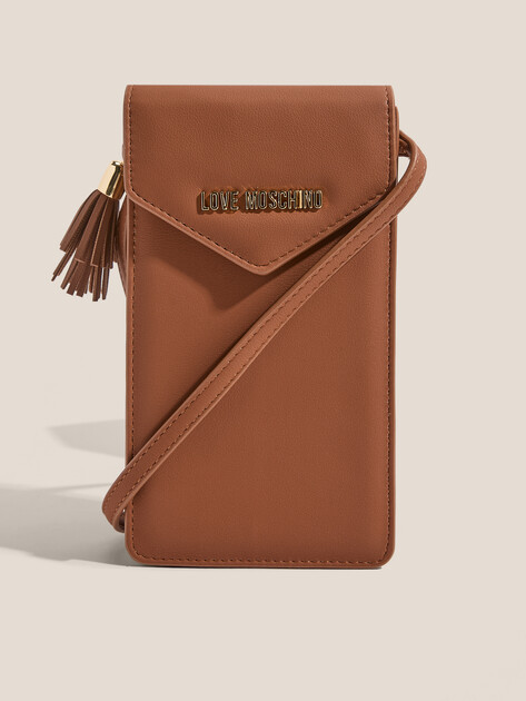 Женская сумка для смартфона LOVE MOSCHINO SLG ESSENTIAL, Артикул JC5687PP, светло-коричневый | 4643925. Ракурс 1