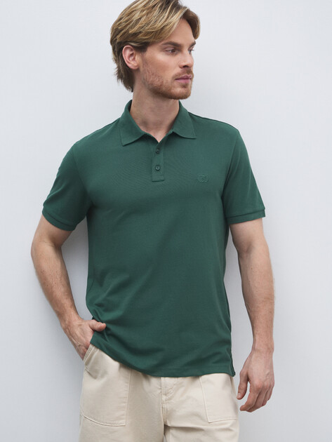 Мужское поло LIU∙JO POLO BASICA M/C, Артикул QA5157J0299, зеленый | 4647254. Ракурс 1
