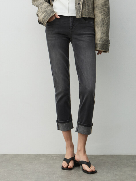 Женские джинсы скинни LIU∙JO B.UP MONROE REG.W. Den., Артикул UF5006, серый | 4648210. Ракурс 1