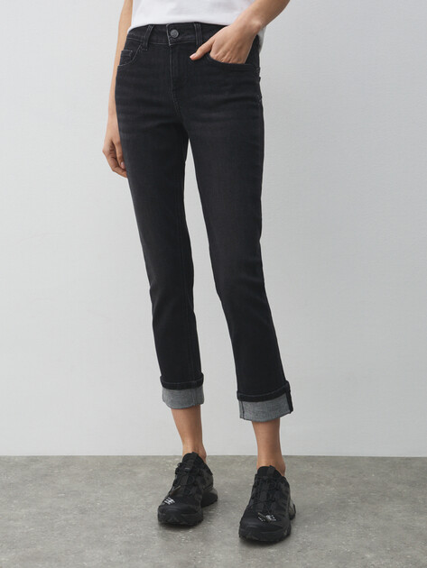 Женские джинсы скинни LIU∙JO B.UP MONROE REG.W. Den., Артикул UF5006, черный | 4648240. Ракурс 1