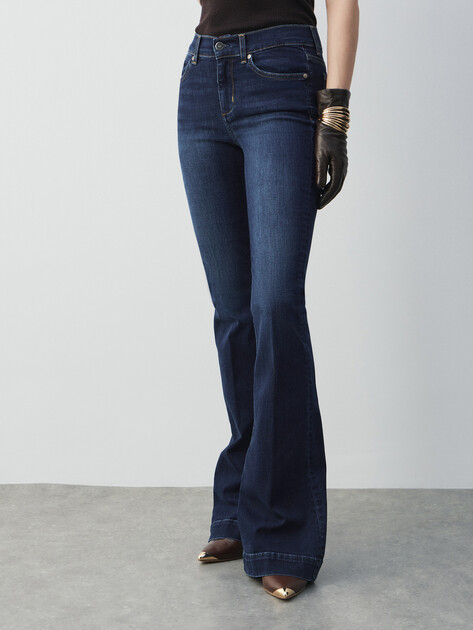 Женские джинсы клеш LIU∙JO PANT.AUTHENTIC BEAT, Артикул UF5061, синий | 4648252. Ракурс 1