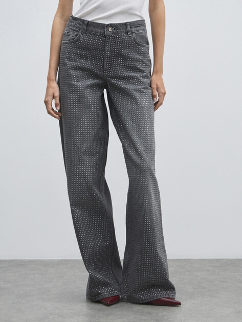 Женские широкие джинсы  LIU∙JO PANT.BAGGY WILDE, Артикул UF5095, серый | 4648651. Ракурс 1