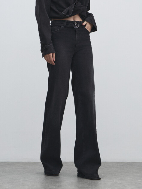 Женские джинсы клеш LIU∙JO B.UP GOOD FLARE, Артикул UF5100, темно-серый | 4648678. Ракурс 1