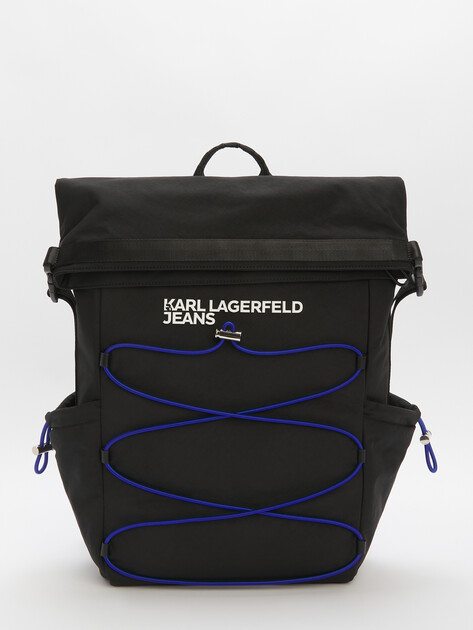 Мужской рюкзак KARL LAGERFELD JEANS KLJ UTILITY STRING BACKPACK, Артикул A2M30114, черный | 4651054. Ракурс 1