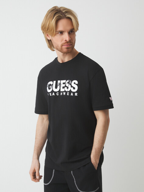 Мужская футболка GUESS SS CN GUESS LOGO TEE, Артикул F5GI11I3Z14, черный | 4660285. Ракурс 1