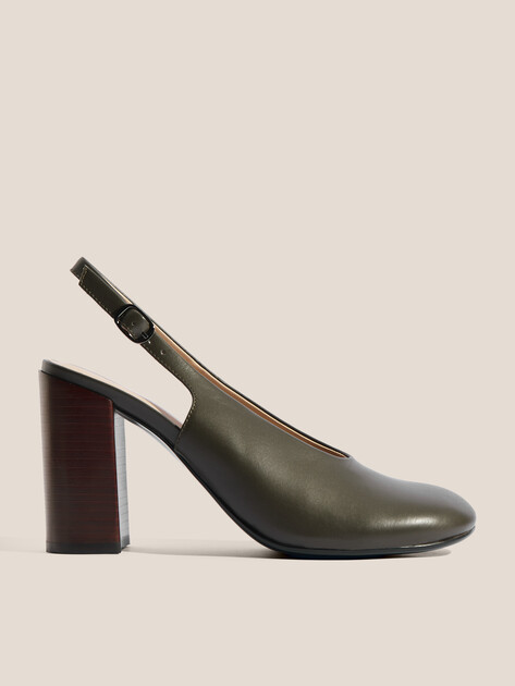 Женские туфли с открытой пяткой (слингбэк) TENDANCE, Артикул GLC7937D-01, темный хаки | 4670218. Ракурс 1