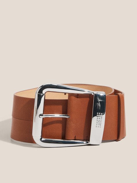 Женский ремень MM6 MAISON MARGIELA BELT H7,5, Артикул SA6TP0023, оранжево-коричневый | 4670802. Ракурс 1