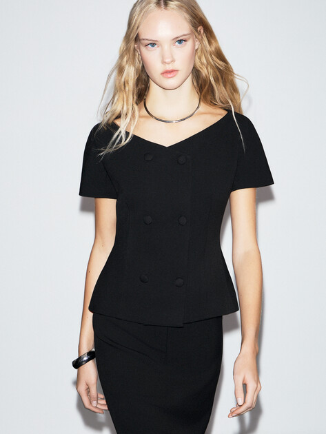 Женский жакет LUMIQUE, Артикул 2024-394, черный | 4684439. Ракурс 1