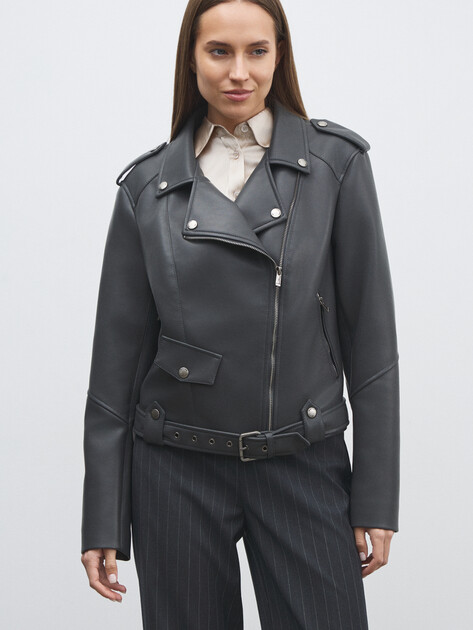 Женская косуха MAISON DAVID, Артикул DEBBY_DR, темно-серый | 4689654. Ракурс 1