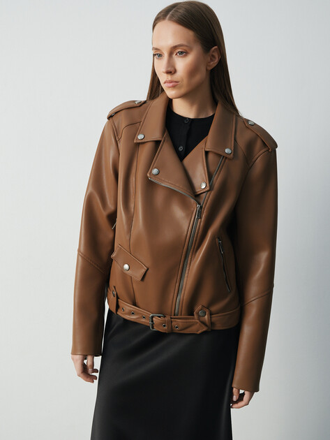 Женская косуха MAISON DAVID, Артикул DEBBY_DR, коричневый | 4689918. Ракурс 1