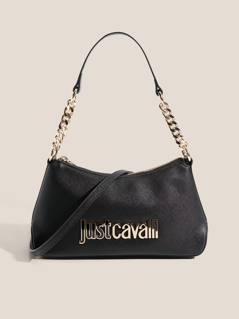 Женская сумка  JUST CAVALLI JC B_METAL LETTERING -STYLE 8, Артикул 79RA4BB8, черный | 4690510. Ракурс 1