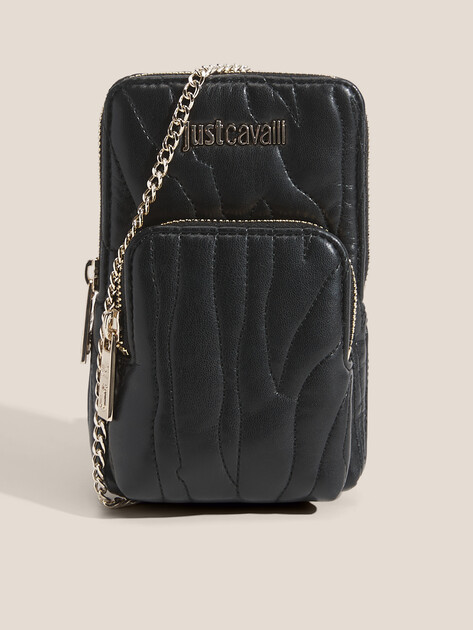 Женская сумка для смартфона JUST CAVALLI JC E_QUILTED ZEBRA  - STYLE 10, Артикул 79RA5PE8, черный | 4691177. Ракурс 1