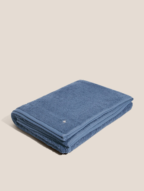 Махровое полотенце-покрывало 100x180 MAISON DAVID, Артикул Charlotte ABC 100x180 cm, серо-синий | 4692337. Ракурс 1