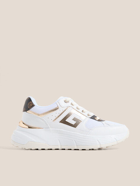 Женские кроссовки GUESS FONZI, Артикул FLTFONFAB12, белый | 4693348. Ракурс 1