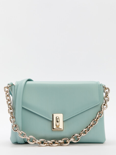 Женская сумка  FURLA, Артикул FURLA MERIDIANA M C.BODY W/DOUBLE STRAP, серовато-голубой | 4700279. Ракурс 1