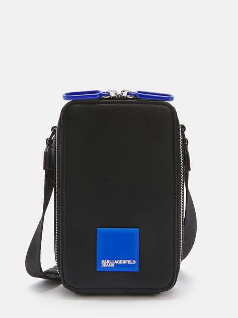 Кросс-боди KARL LAGERFELD JEANS klj box logo reporter bag, Артикул A2W32007, черный | 4706281. Ракурс 1