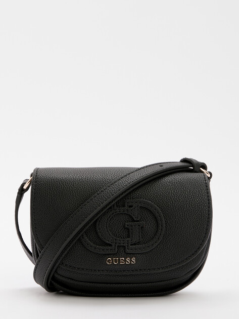 Женская сумка через плечо кросс-боди GUESS CALEBRA MINI CNVRTBL XBDY FLAP, Артикул HWBG9536780, черный | 4712557. Ракурс 1