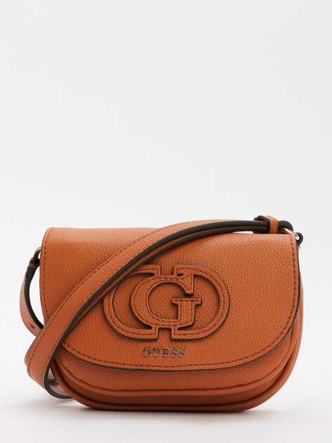 Кросс-боди GUESS CALEBRA MINI CNVRTBL XBDY FLAP, Артикул HWBG9536780, светло-коричневый | 4712559. Ракурс 1