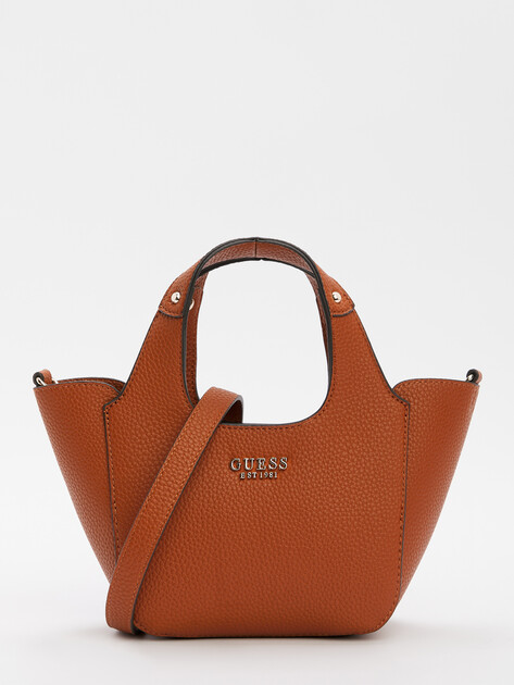 Женский тоут GUESS CALISTA MINI TOTE, Артикул HWBG7334750, светло-коричневый | 4712609. Ракурс 1